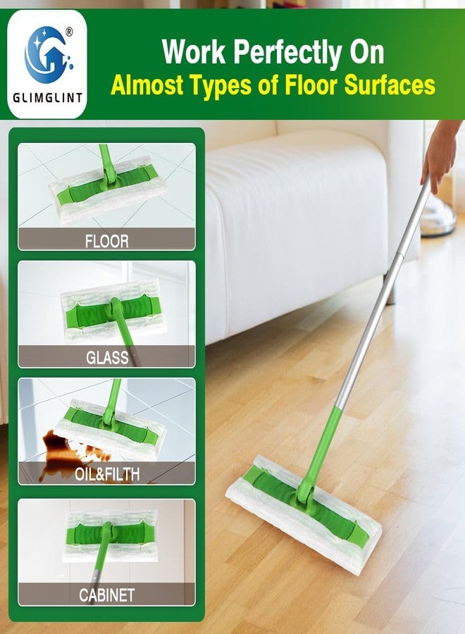 GLIMGLINT Dry Sweeping Cloths Pads Compatible with Swiffer Sweeper- Disposable Duster Refills Mop Pads for Cleaning Dust, Hair, Dirt, Disposable Duster Mop Pad 120PK - Image 4